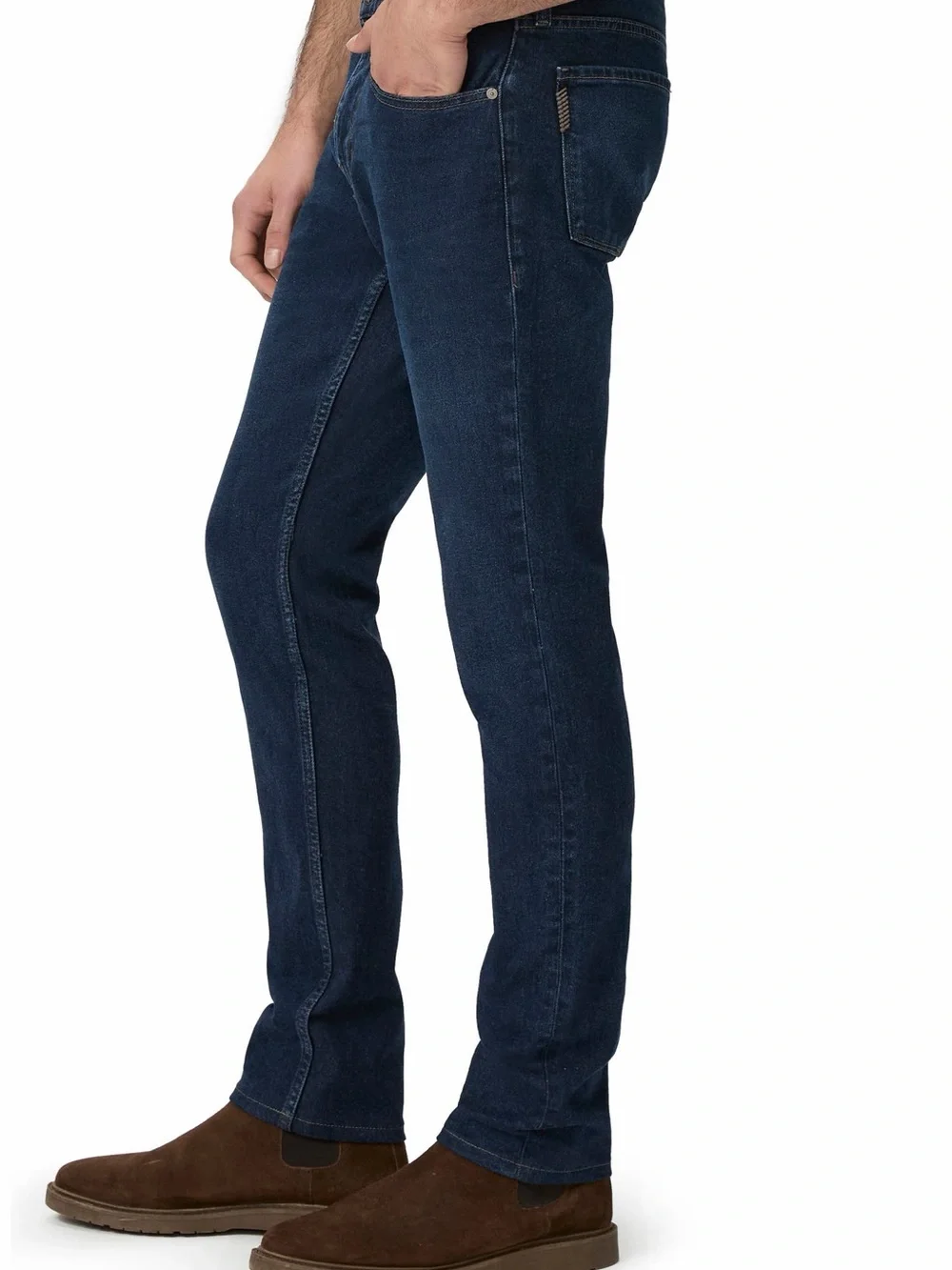 PAIGE Men's Lennox Slim Fit Straight Leg Jeans in Dark Blue Wash Waist 34
